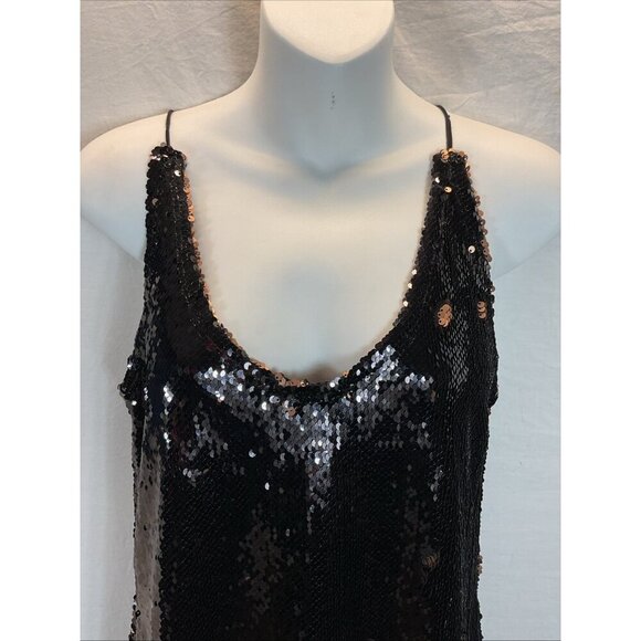 Intimately Free People Seeing Double Sequin Dress size M gold black Vegas party - Picture 2 of 9